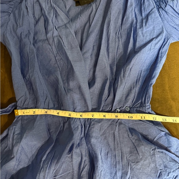 Maje Blue Ruffle Dress 38 - Picture 11 of 13